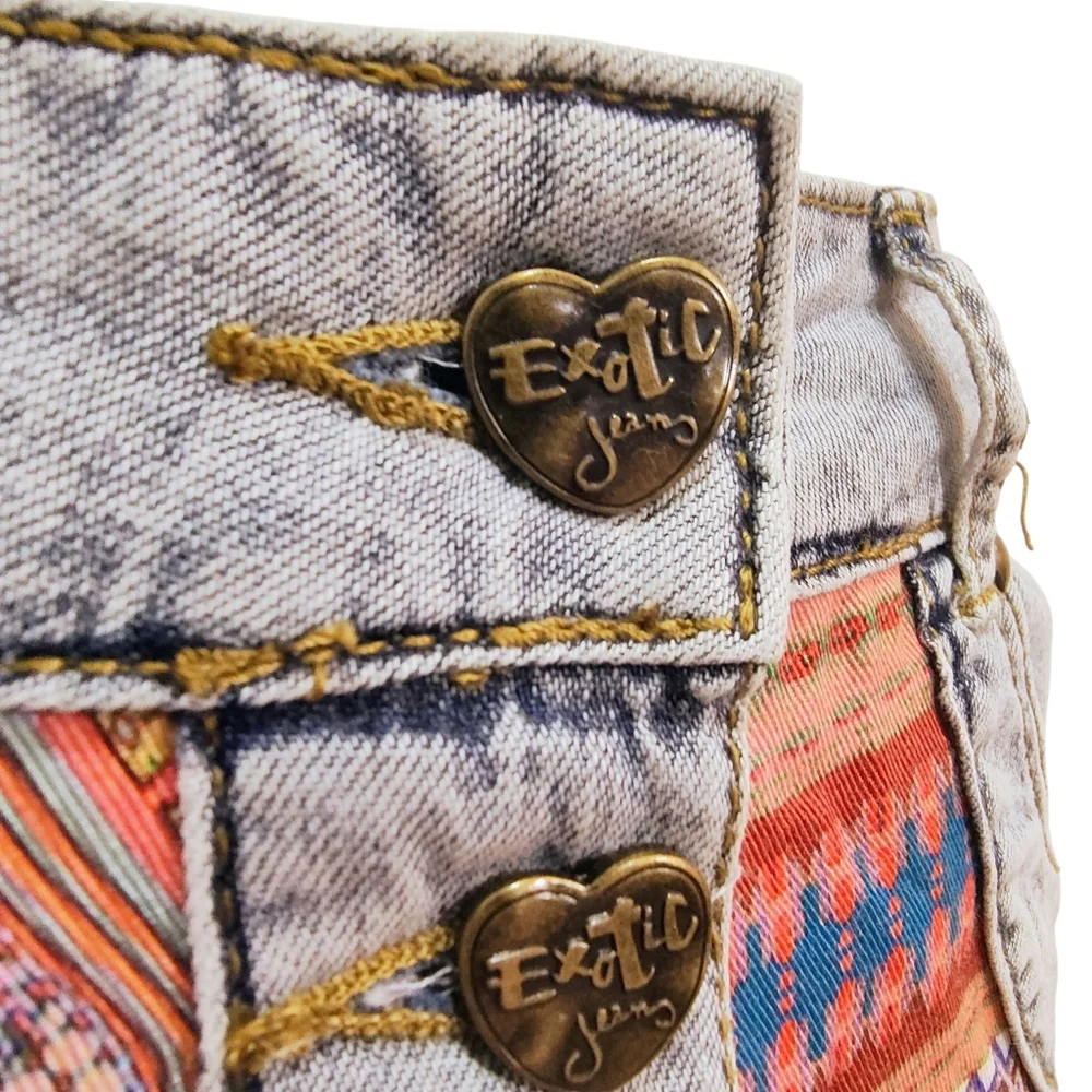 Desigual Wearable Art Multicolor Patchwork Denim Creative Artistic Maxi Skirt - Picture 8 of 16